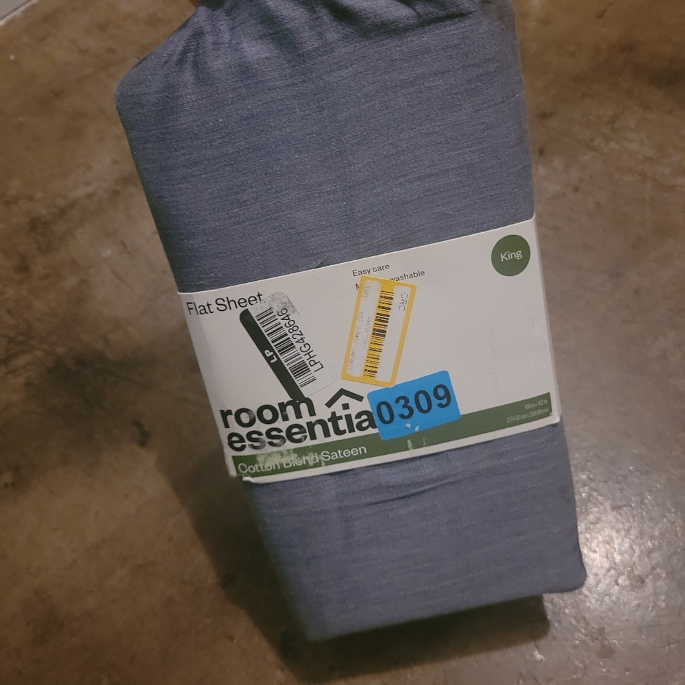 Room Essentials Blue Flat Sheet